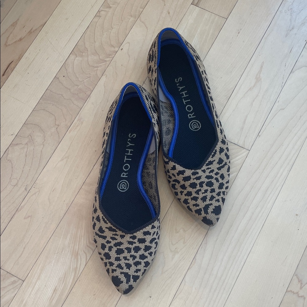 Rothy's Women's Black and Brown Patterned Flats